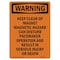 Signmission Safety Sign, OSHA WARNING, 10" Height, Keep Clear Of Magnet Magnetic, Portrait OS-WS-D-710-V-13271 - alternate 1